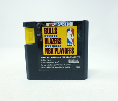 Bulls Versus Blazers and the NBA Playoffs (Genesis Game) Cart Only