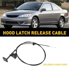 Hood Release Cable W Handle For Civic Honda 2 4 Door 1.7l 2001-2005 Eoa