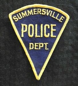 1960's "SUMMERSVILLE POLICE DEPARTMENT" WV WEST VIRGINIA PATCH NOT STATE SHERIFF