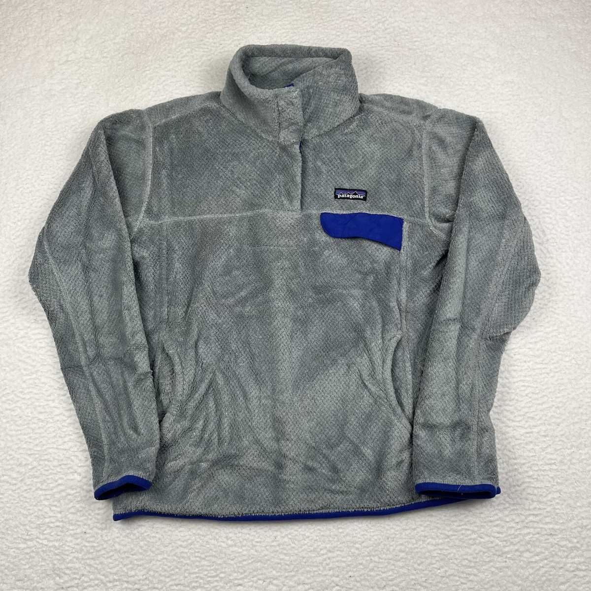 Patagonia Snap T Pullover Jacket Womens Large Re-Tool Gray Pockets