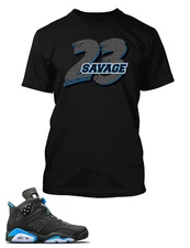 Sneaker 23 Savage Tee Shirt To Match J6 Shoe Men Shoe Graphic Pro Club Shaka RTP