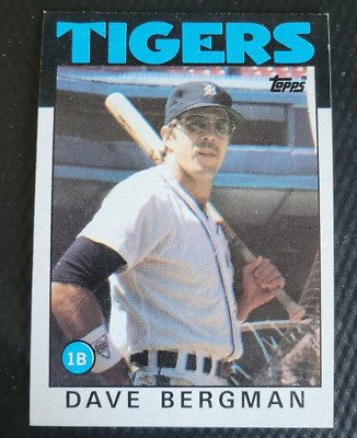 1986 Topps TCG First Base DAVE BERGMAN Detroit Tigers MLB Baseball Card #101 WSW
