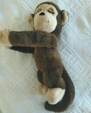 Plush Dakin Monkey Hook  Loop Hands 10 1/2" From 1975