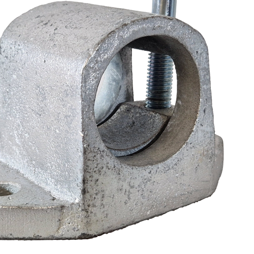 Jockey Rueda Pinza Resistente Metálico Acero 42mm Diámetro Tubos (con Tornillos) - Imagen 3 de 4