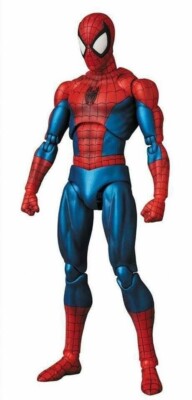 Legend Retro Spider Man Mafex Comic Joints Movable Action Figure
