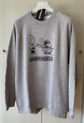 LOOPWHEELER ×Peanuts Sweatshirt 20AW size L Grey used from LOOPWHEELER ×Peanuts Sweatshirt 20AW size L Grey used from