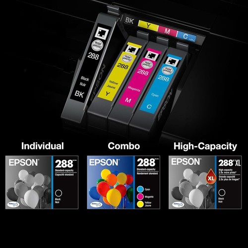 4pk Genuine Epson 288XL BLack & Color Ink XP330 XP430 XP434 XP435 XP446 - Picture 4 of 13