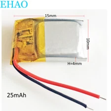 3.7V 25mAh Small Size Lipo Battery Rechargeable For Mp3 GPS Bluetooth 401015