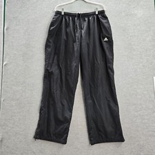 VINTAGE Adidas Men Activewear Track Pants M Y2K Windbreaker Pockets Drawstring