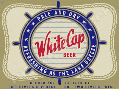 White Cap Beer 9'' x 12'' Metal Sign