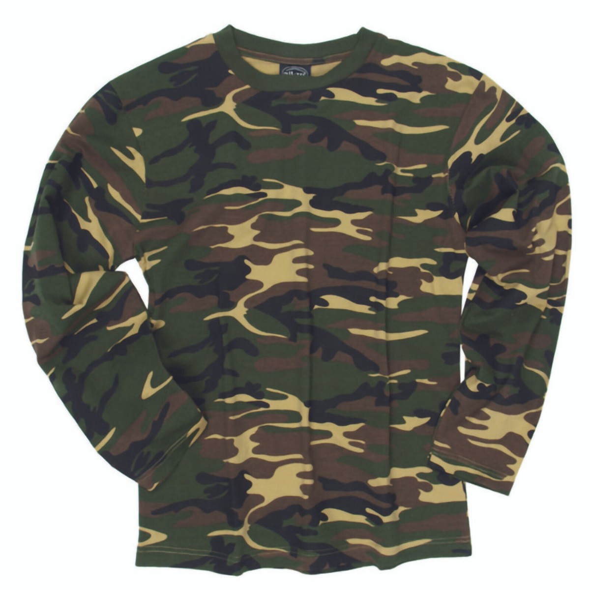 MIL-TEC Men's Woodland Camo Long Sleeve T-Shirt (11065020