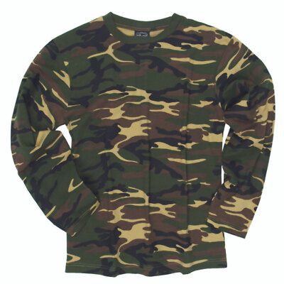 トップス VALLAD CAMO THERMAL L/S TEE Woodland Camo THERMAL Long Sleeve T-Shirt Army Navy Military