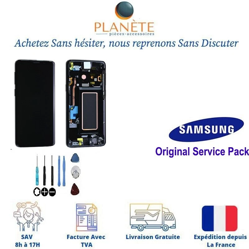 Original Ecran LCD Complet Noir Sur Châssis Pour Samsung Galaxy S9 G960F - Photo 1/1