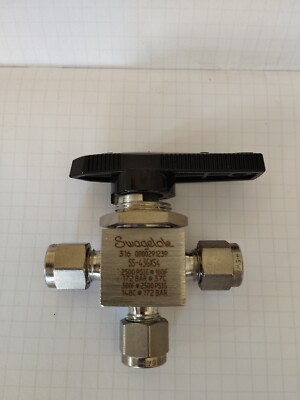 Swagelok SS-43GXS4 1 Stück 40 Serie 3 Wege Kugelhahn 6 mm Rohrverschraubung