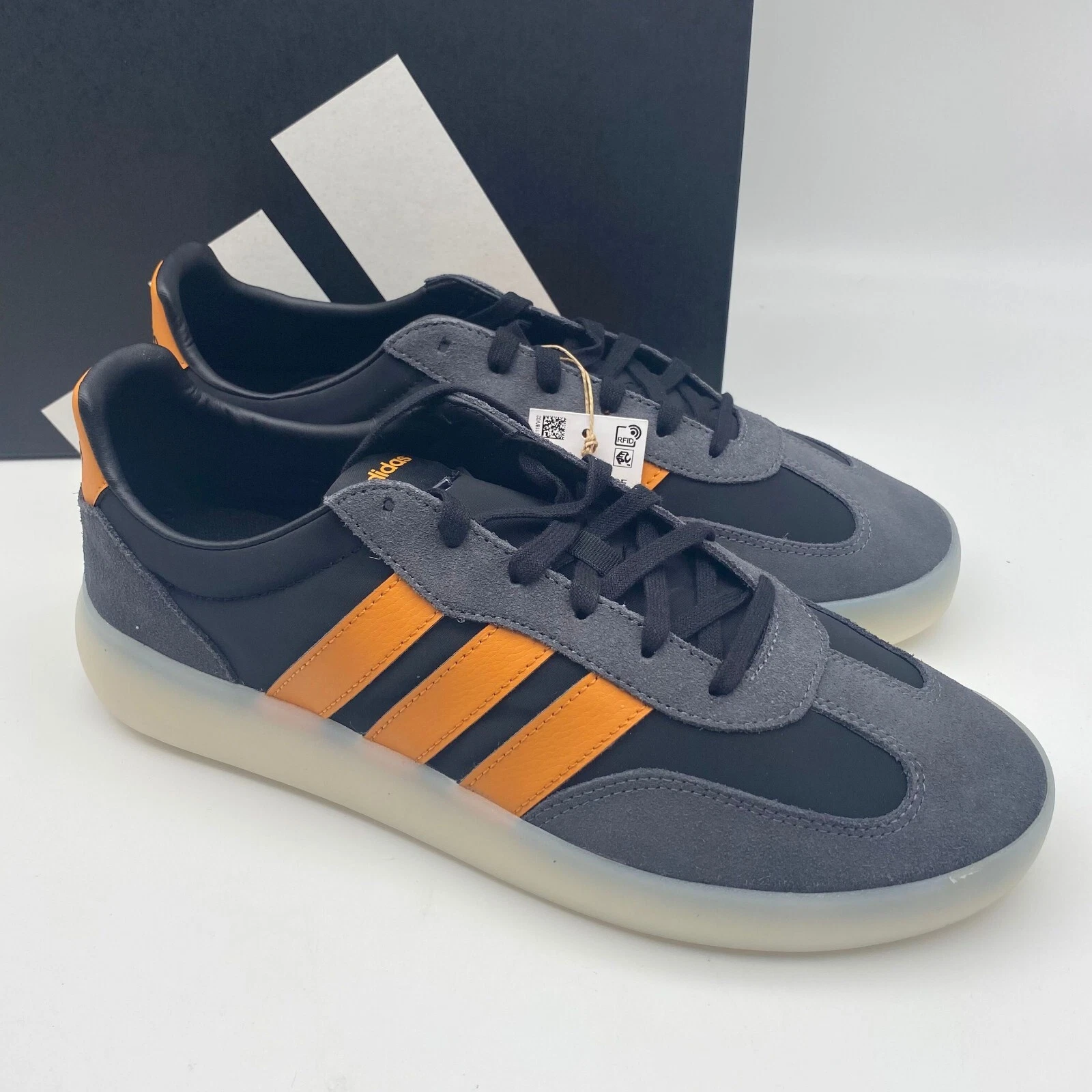 Adidas Barreda Decode Shoes Tennis Sneakers Black Gray Orange Men's Size 10.5 US