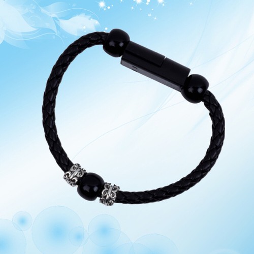 1Pc Data Cable Braided Wristband Style Charging Cable (Black) - 第 1/11 張圖片