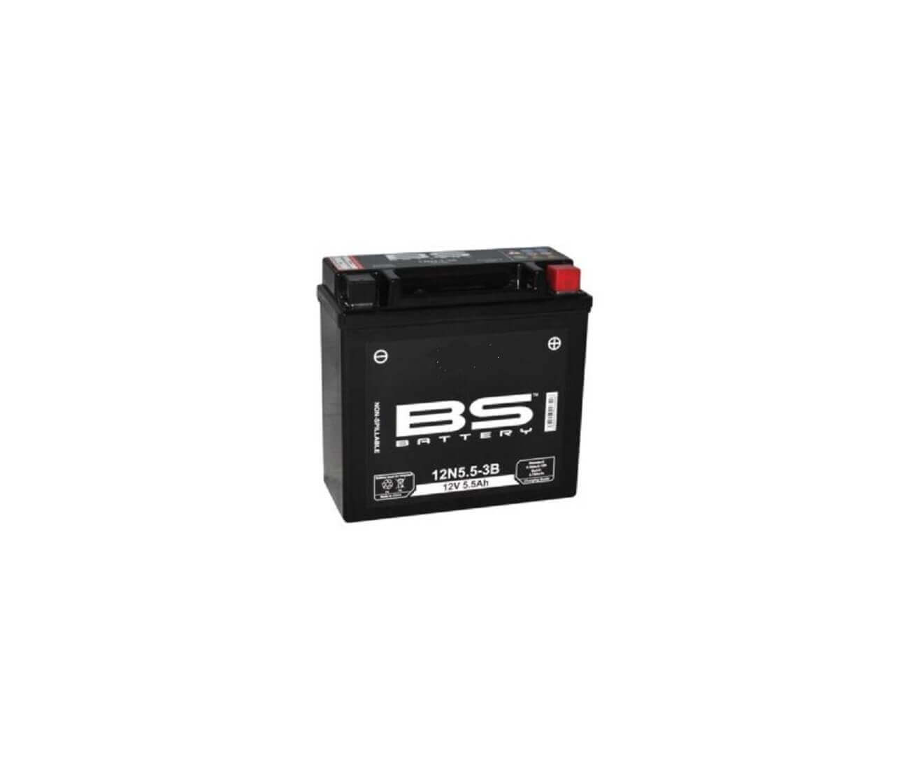 Batterie BS-12N5.5-3B 12V 5.5Ah pour Yamaha YZF 125 R et 125 RDX
