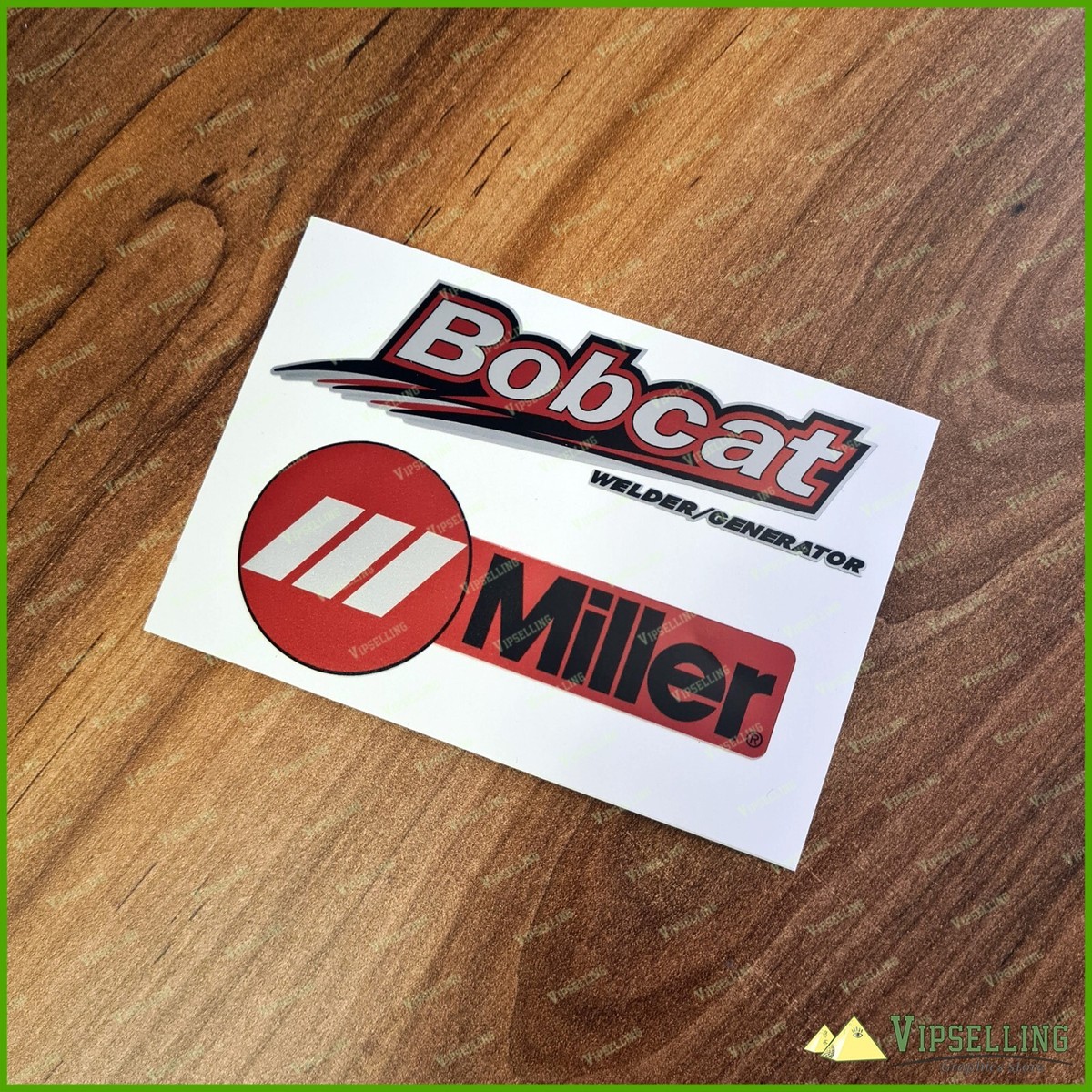 Miller Welder Generator BOBCAT Silver Red Laminated Decals
