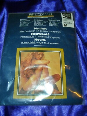 RAR Vintage M-Luxor Feinstrumpfhose Gr. 8,5-9 noisette 20 den OVP