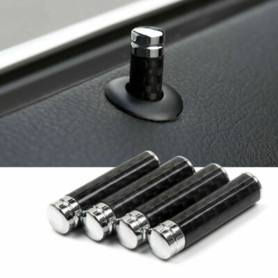 4Pcs Carbon Fiber Interior Dash Türverriegelungsknopfstifte Für BMW Auto Car AW