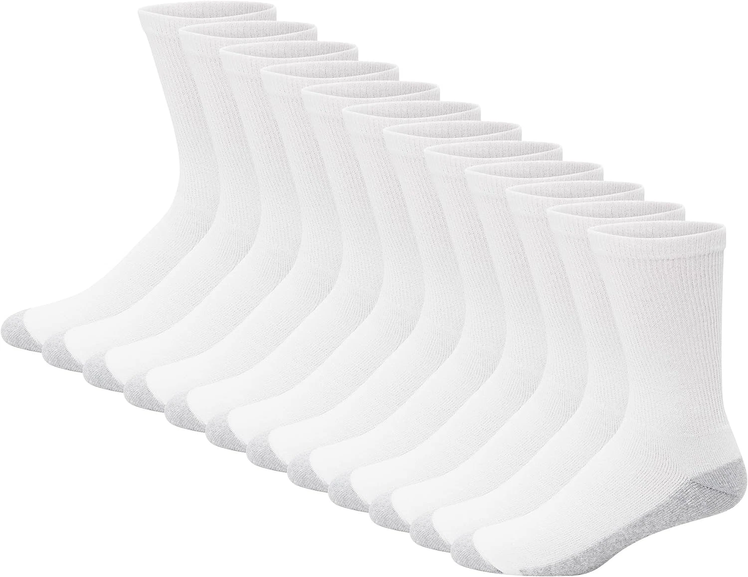 Hanes Men'S Double Tough Crew Socks 12-Pair Pack