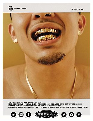 P-LO ''MORE THAN ANYTHING TOUR'' 2017 PORTLAND CONCERT POSTER - Hip Hop, HBK Gang 