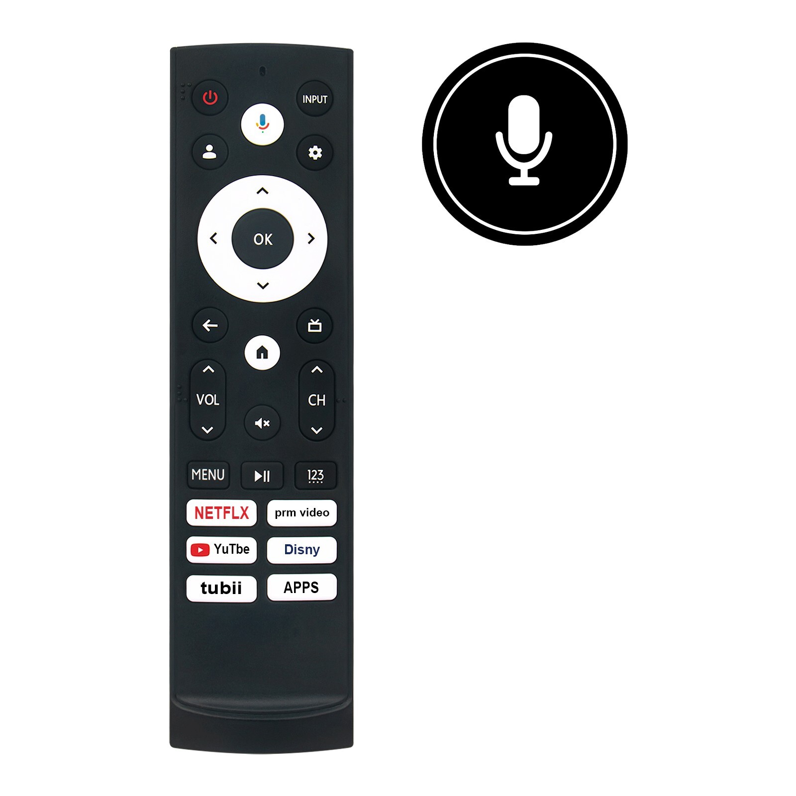 Hisense Google Smart TV Voice Remote Replacement ERF3AF90H for 40A4K 55U7K 85U8K Models