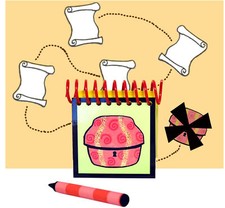 Handcrafted TREASURE MAP Handy Dandy Notebook