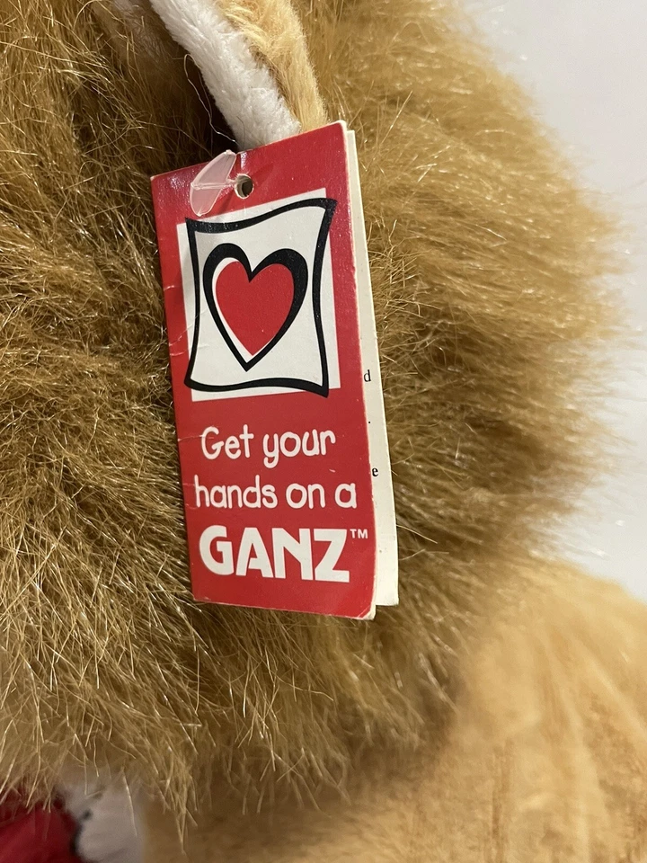 Ganz Linus Lion HM8652 Red Hearts Lion Valentine  Love Soft Plush  13" - Image 3 of 4