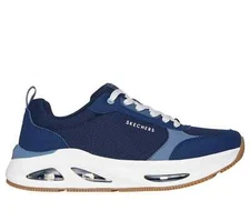 Skechers Shoes Men's Comfort lace up Navy Air Memory Foam Casual Sneaker 183300