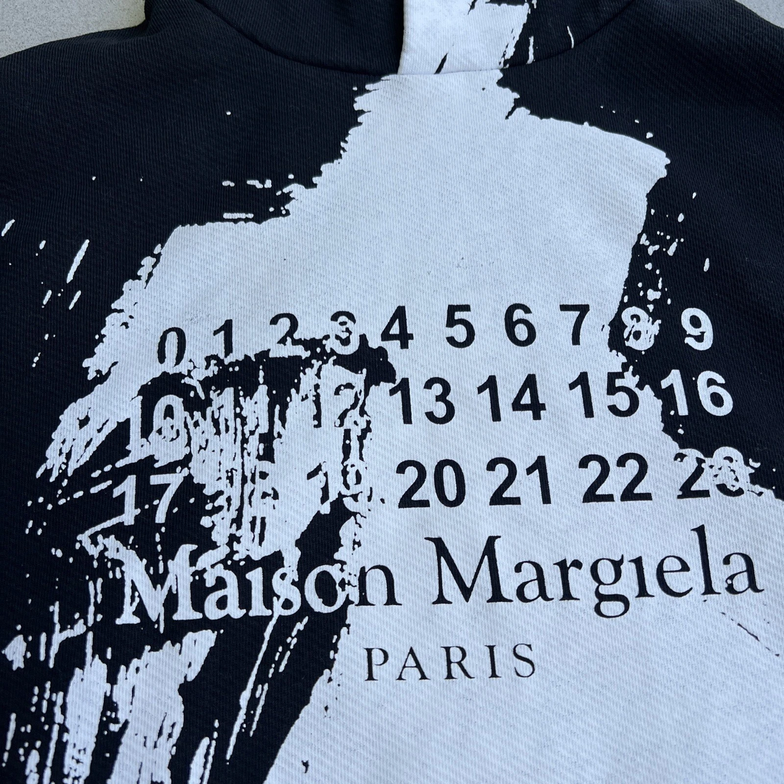 Felpa con cappuccio Maison Margiela Paint Splash Splatter vintage bella taglia 48