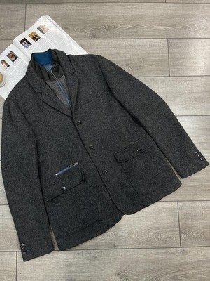 Men Ted Baker Blazer Grey Wool 44 / XXL