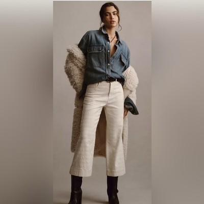 NWT The Skipper High-Rise Crop Wide-Leg Jeans by Pilcro