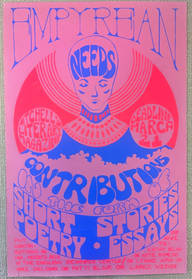 #ad RARE Artie Romero quot;Empyreanquot; psychedelic silkscreen poster 1969 signed 12quot;x18quot; $250.00