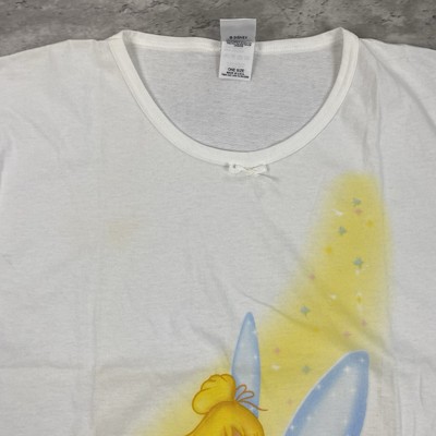 vintage 90s TINKER BELL DISNEY t shirt Womens Oversized sleep