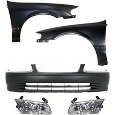Bumper Cover Fender Headlight For 2000-2001 Toyota Camry Kit Front Bumper Cover Fender Headlight For 2000-2001 Toyota Camry Kit Front