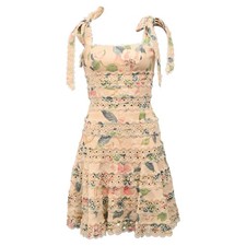 Zimmerman Kirra Broderie Anglaise Mini Dress In Print Linen Women Multicolor Xs