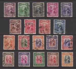 1934-41 Sarawak  Sc# Between # 109-134 Used   Cat $ 405.00