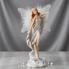 Elegant Fairy Figurine Statue Fantasy Angel Ornament Home Garden Decor Gift