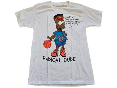 90s Vintage Bart Simpson Black Bart Spoof Dead Stock Sz L Simpsons Single Stitch