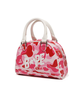 (W)ABC CAMO HAND BAG L A BATHING APE® Authentic A Bathing Ape ABC Camo Mini Bowling Bag Ladies Handbag