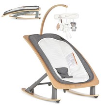 Evolur Tory 2-in-1 Baby Bouncer Rocker Chair, Portable Easy Folding Adjustable