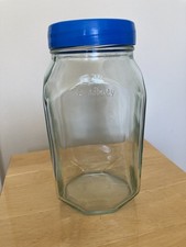 VINTAGE CADBURY ROSES GLASS JAR SWEET STORAGE WITH LID 9.5" TALL GOOD CONDITION