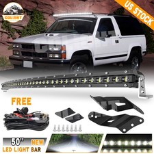 50 Curved Led Light Bar Wirebracket For 99-06 Silveradosierra Chevy Gmc 1500 50 Curved Led Light Bar Wirebracket For 99-06 Silveradosierra Chevy Gmc 1500