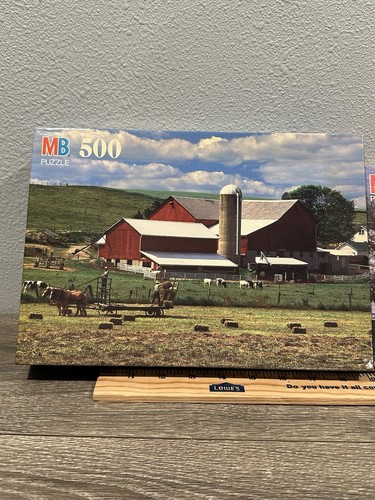 2 puzzle vintage Croxley MB 500 pezzi Clinton Mill NJ e Farmerstown OH 1986-Sigillati - Foto 3 di 12