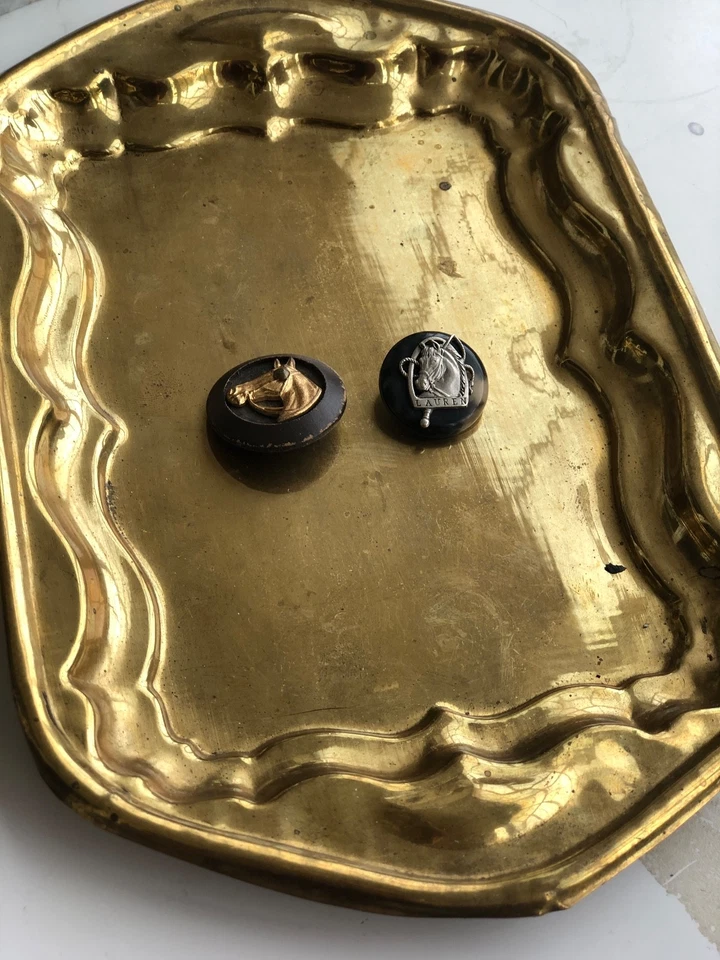 Pair of Vintage Horse Head / Equestrian Shank Buttons - Ralph Lauren & Unbranded - Image 2 of 4