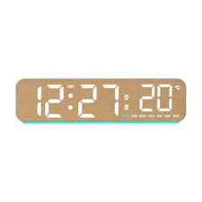 Digitaler Wecker mit LED-Anzeige Stilvolles Design Uhr Flach f&uuml;r Schreibtisch