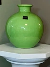 Vintage Royal Haeger Kiwi Green Globe Vase 12” Modern Mid Century Pottery USA EC