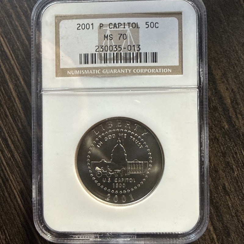 2001-P Capital Visitor Center Half Dollar 50c NGC MS70 237251-040