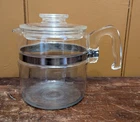 VTG Pyrex Flameware Glass Percolator Coffee Pot 7756B 6 Cup Carafe w/ Lid ONLY